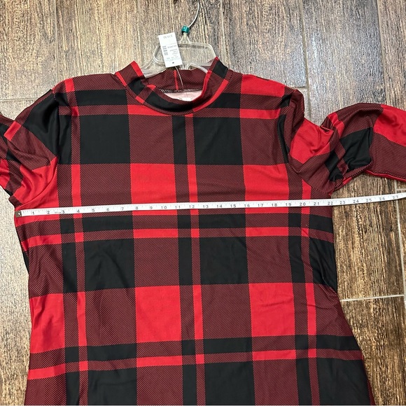NWT Maurice’s XXL Red & Black Buffalo Plaid Mock Turtleneck Dress - Picture 10 of 13